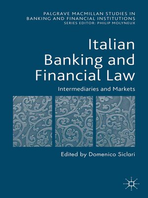 cover image of Italian Banking and Financial Law